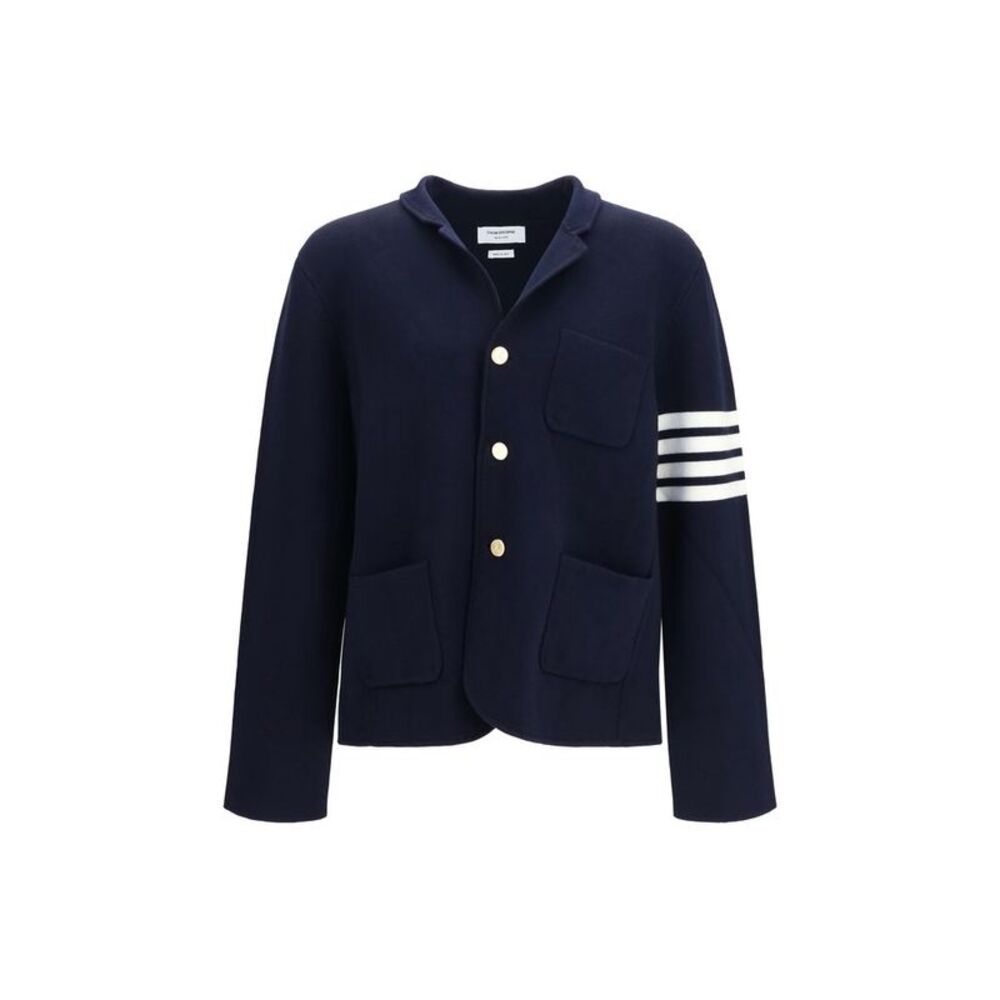 Thom Browne Blue Wool Oves Aries Full-Length Men's Jacket